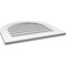 Ekena Millwork Round Top Surface Mount PVC Gable Vent: Non-Functional, w/ 3-1/2"W x 1"P Standard Frame, 26"W x 24"H GVPRT26X2401SN - alternate 4